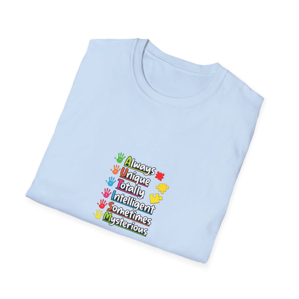 Teacher Traits T-Shirt — Playful Icons Listing ‘I’m Caring, Unique, Patient, Talented, Motivational, Supportive’