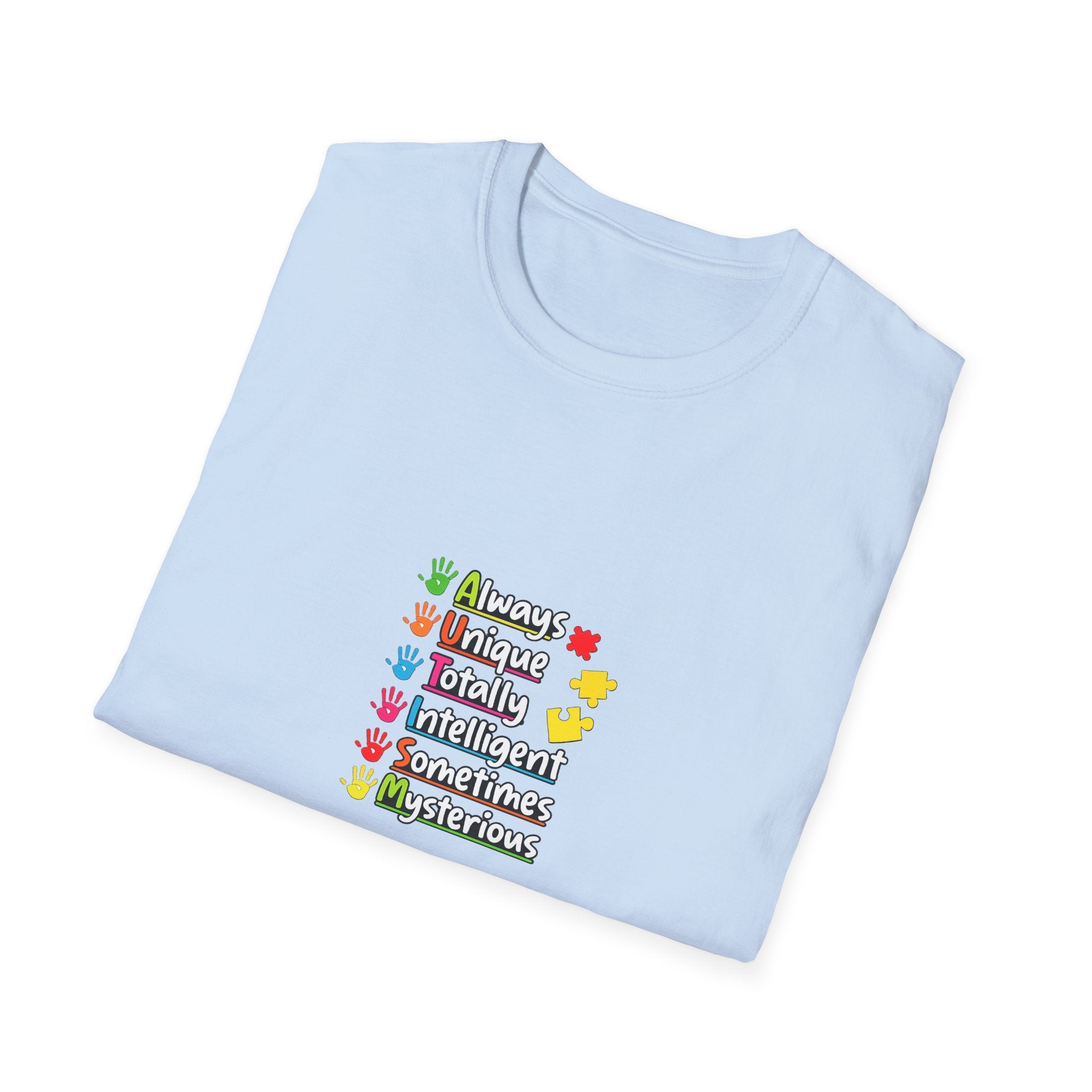 Teacher Traits T-Shirt — Playful Icons Listing ‘I’m Caring, Unique, Patient, Talented, Motivational, Supportive’