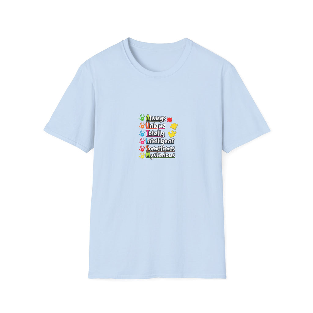 Teacher Traits T-Shirt — Playful Icons Listing ‘I’m Caring, Unique, Patient, Talented, Motivational, Supportive’