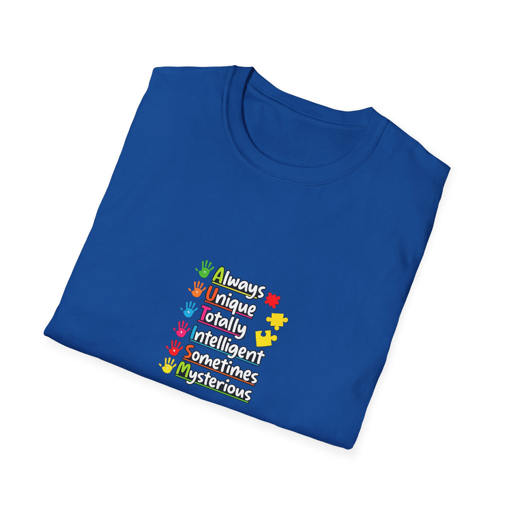 Teacher Traits T-Shirt — Playful Icons Listing ‘I’m Caring, Unique, Patient, Talented, Motivational, Supportive’