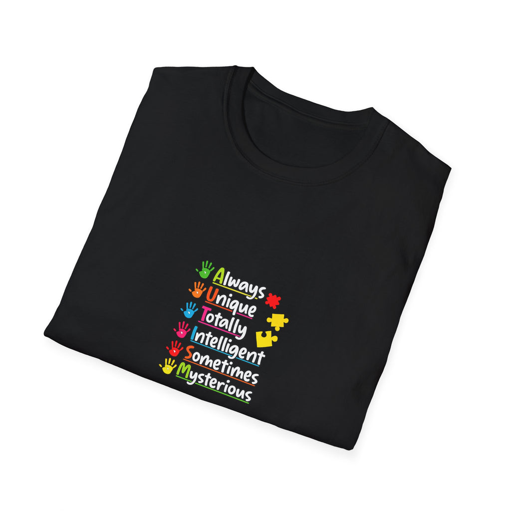Teacher Traits T-Shirt — Playful Icons Listing ‘I’m Caring, Unique, Patient, Talented, Motivational, Supportive’