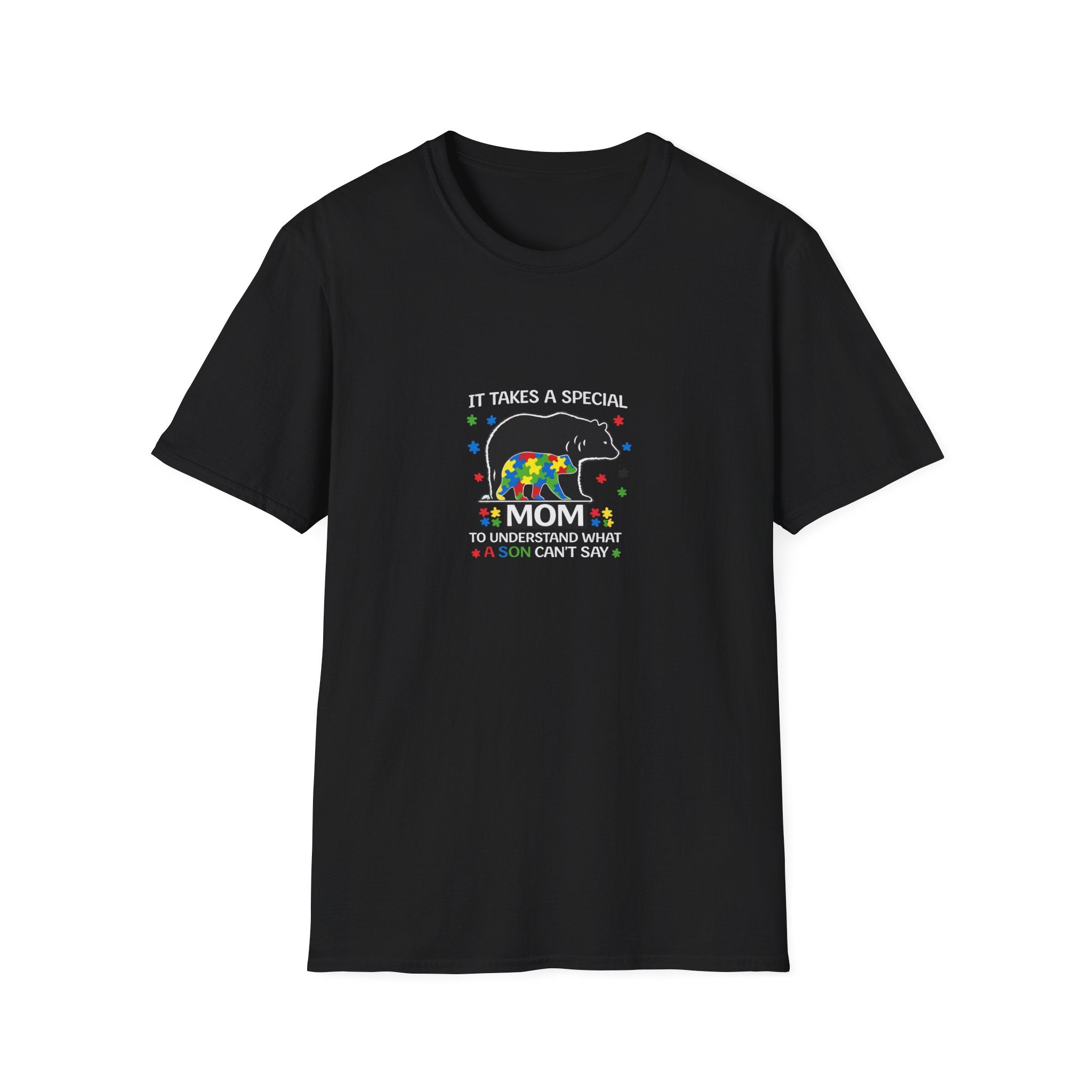 Mom of a Child with Autism T-Shirt — "It Takes a Special Mom" Colorful Puzzle Design