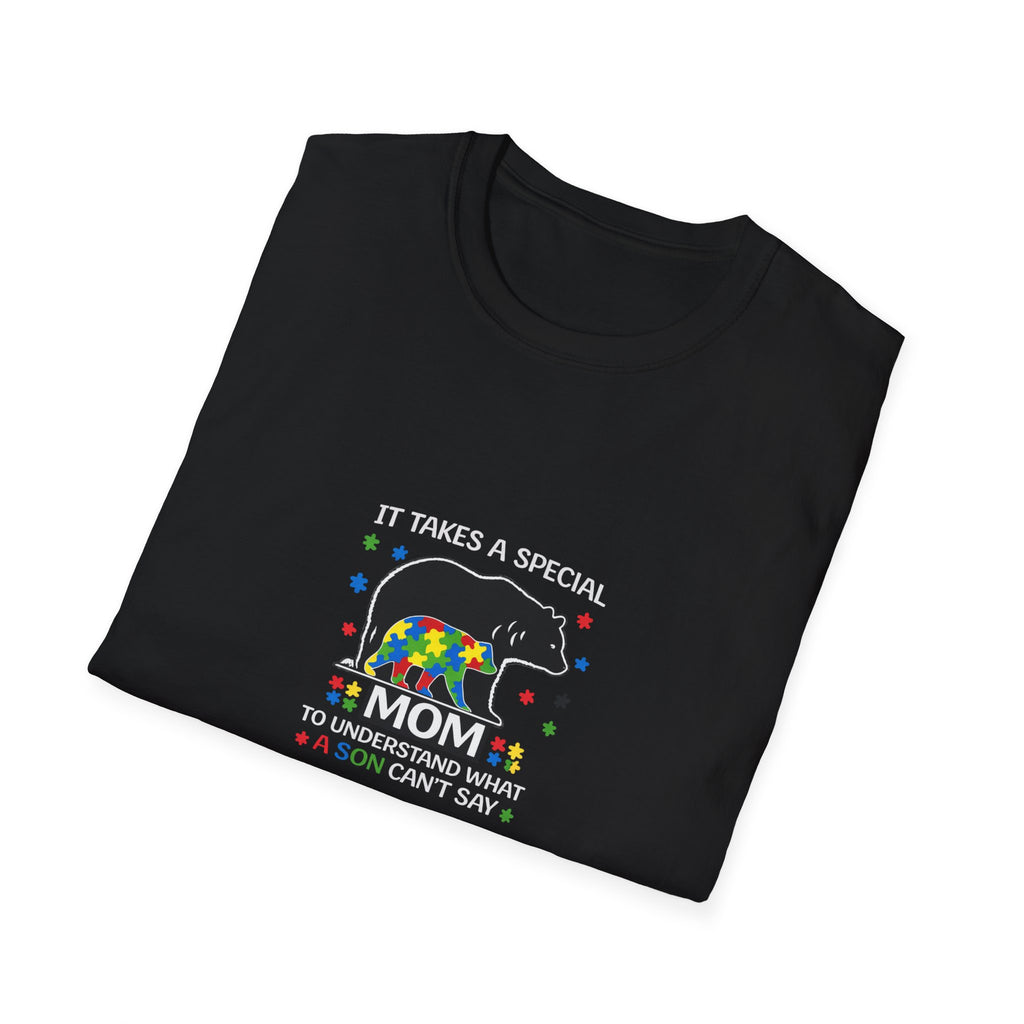 Mom of a Child with Autism T-Shirt — "It Takes a Special Mom" Colorful Puzzle Design