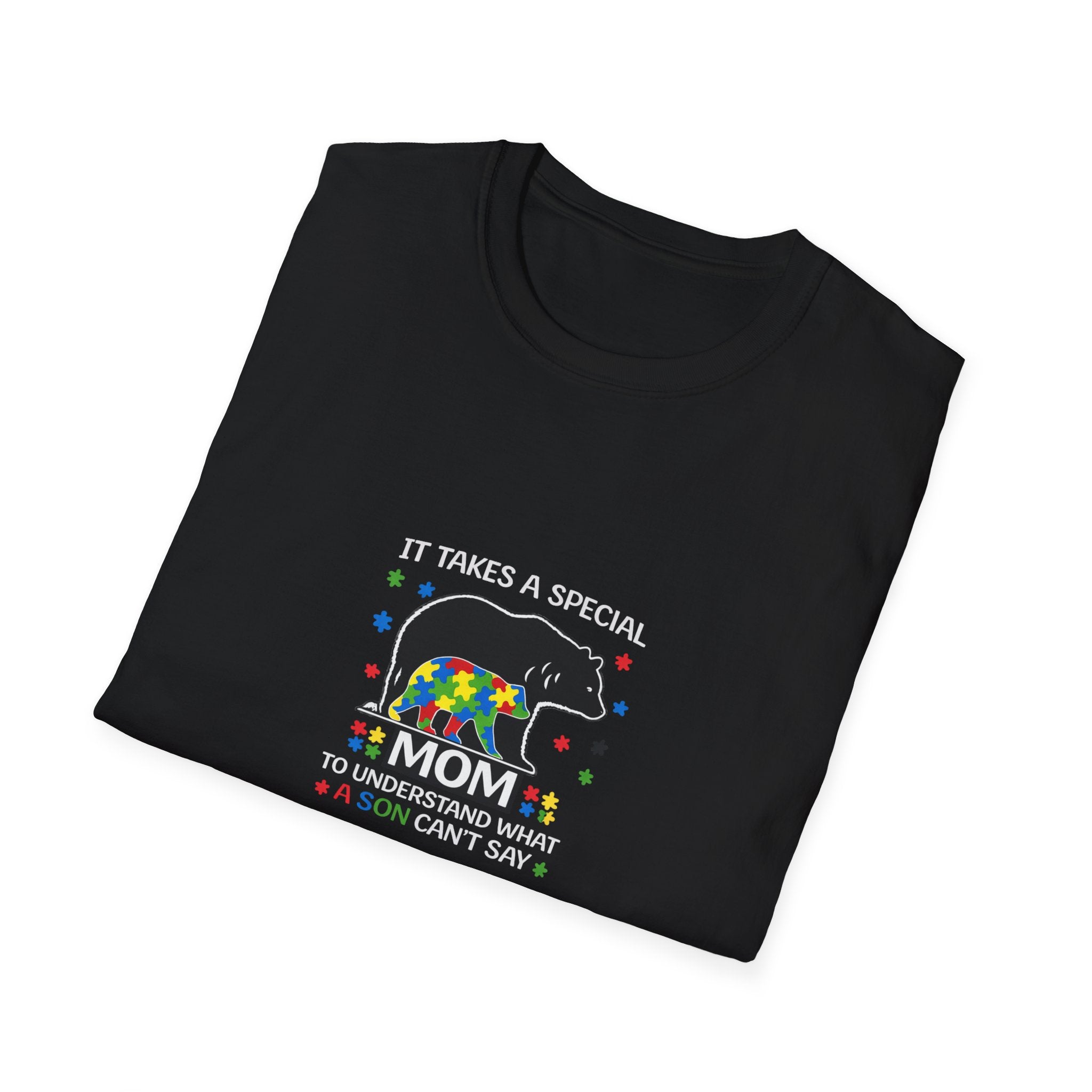 Mom of a Child with Autism T-Shirt — "It Takes a Special Mom" Colorful Puzzle Design