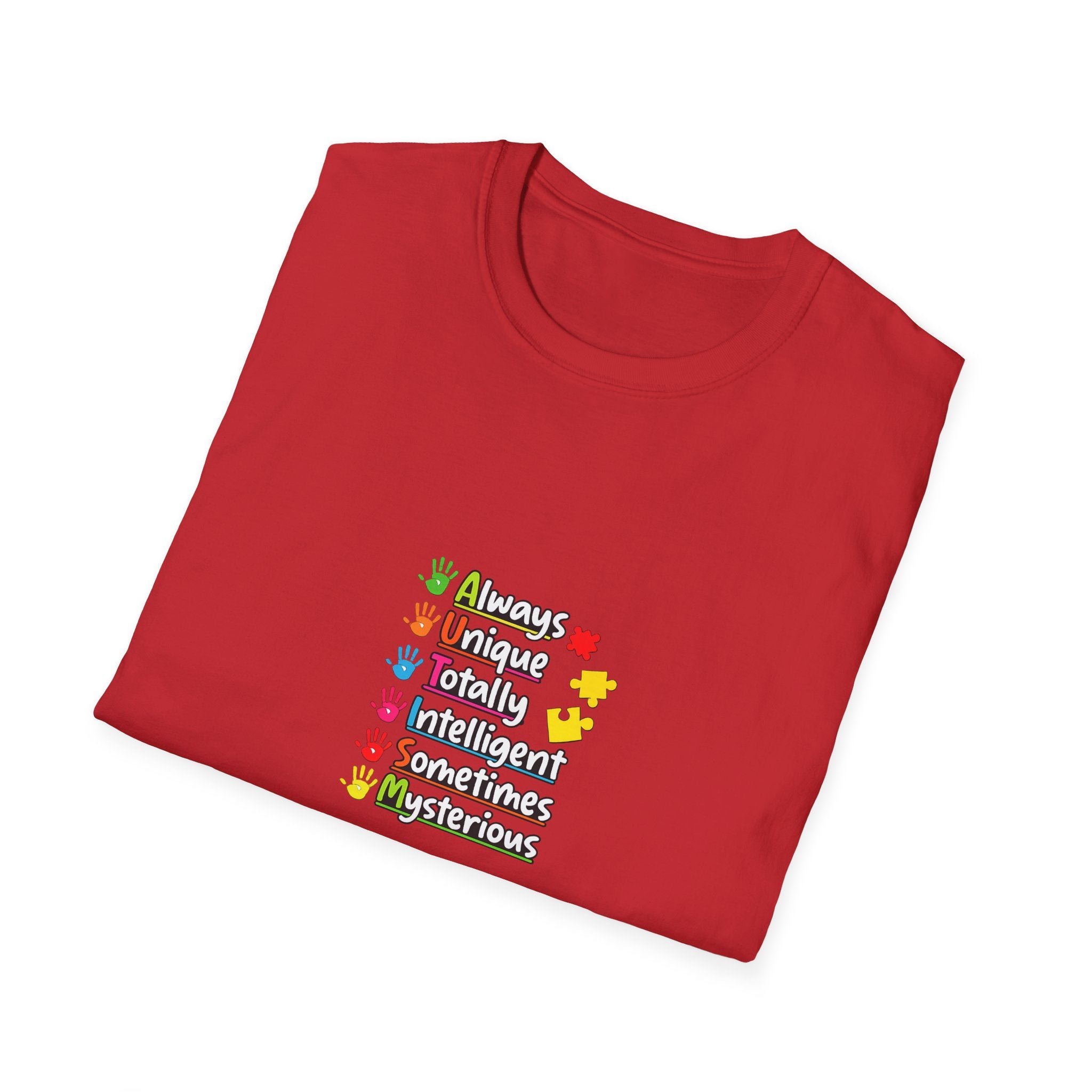 Teacher Traits T-Shirt — Playful Icons Listing ‘I’m Caring, Unique, Patient, Talented, Motivational, Supportive’