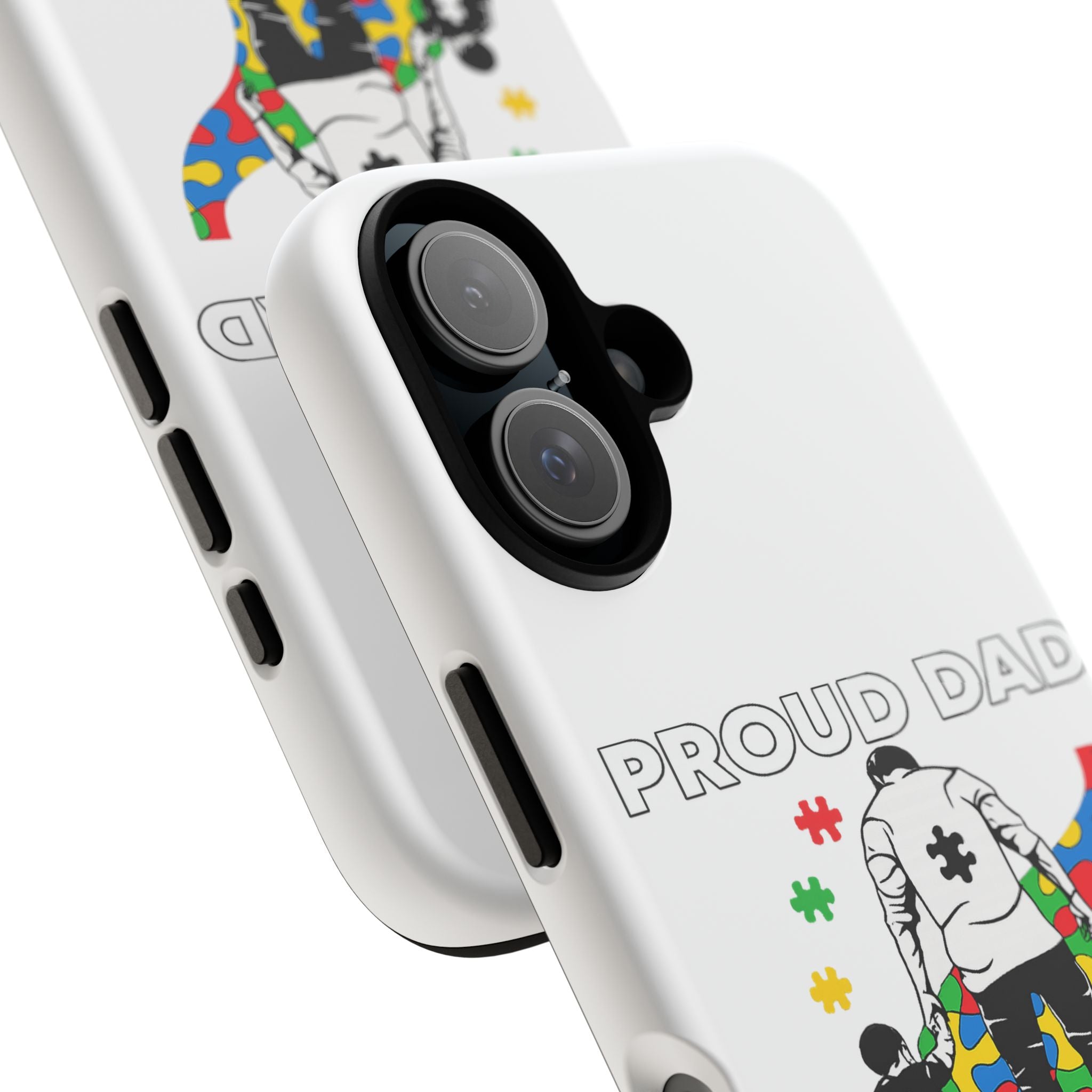Phone Case – "Proud Dad of the Toughest Boy I Know" Autism Puzzle Design
