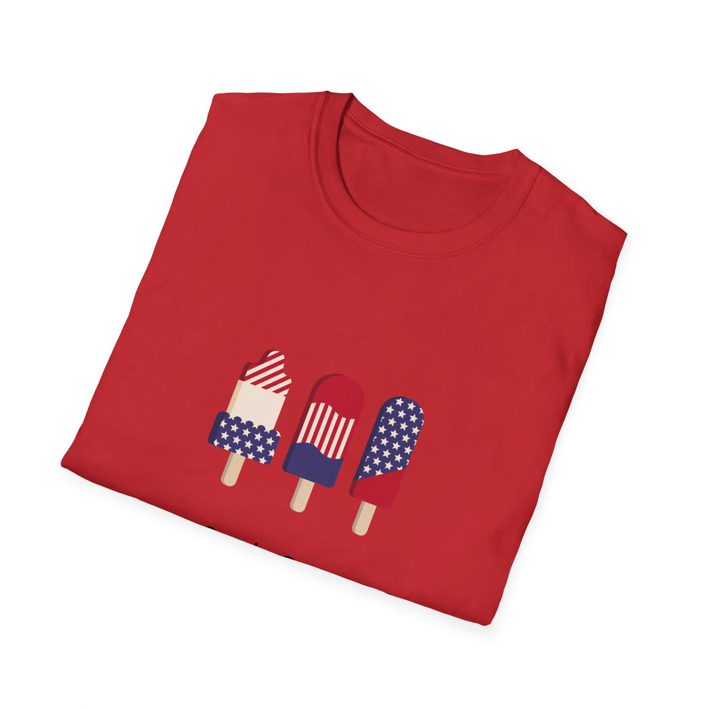 Patriotic Popsicle T-Shirt — 4th of July USA Flag Ice Cream Tee