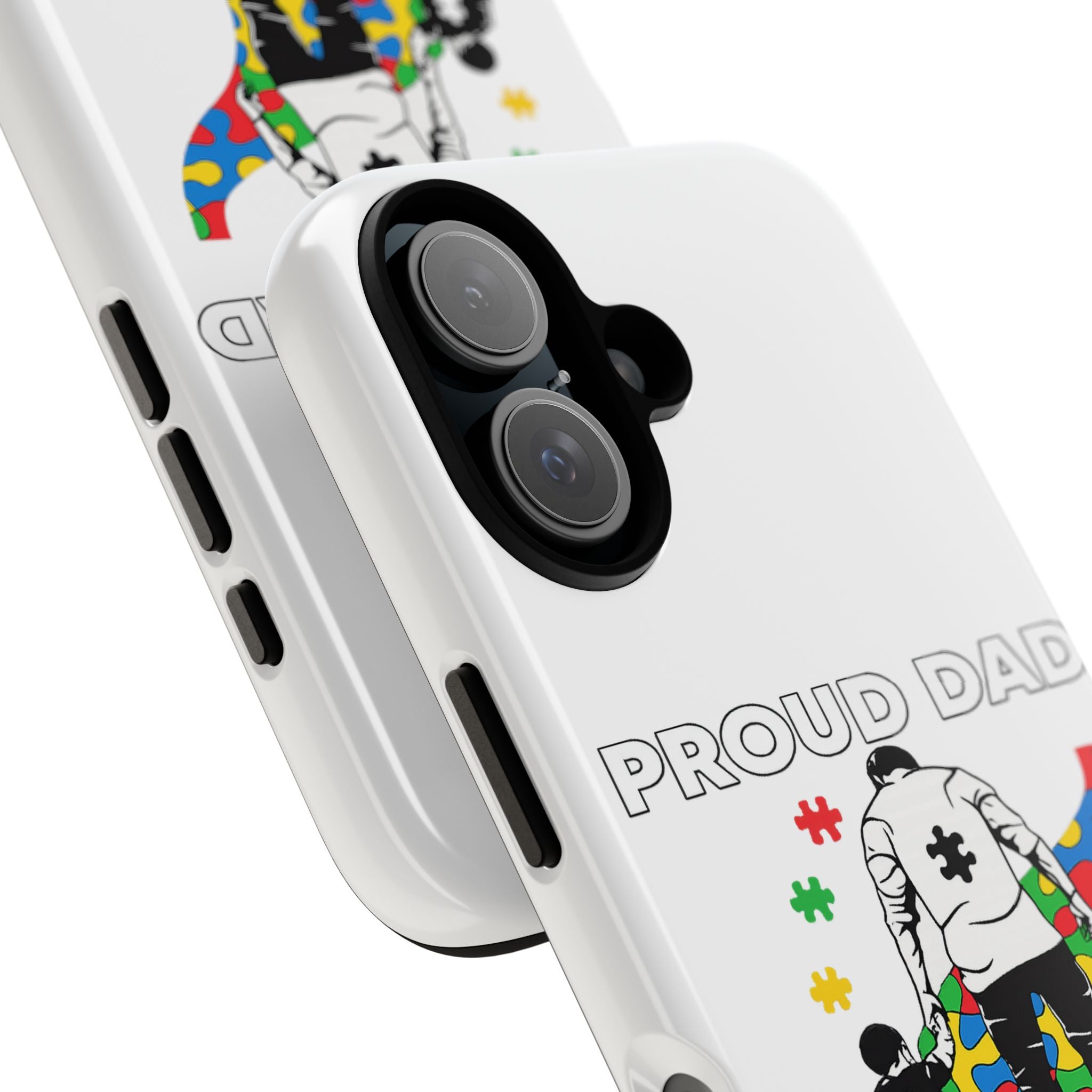 Phone Case – "Proud Dad of the Toughest Boy I Know" Autism Puzzle Design